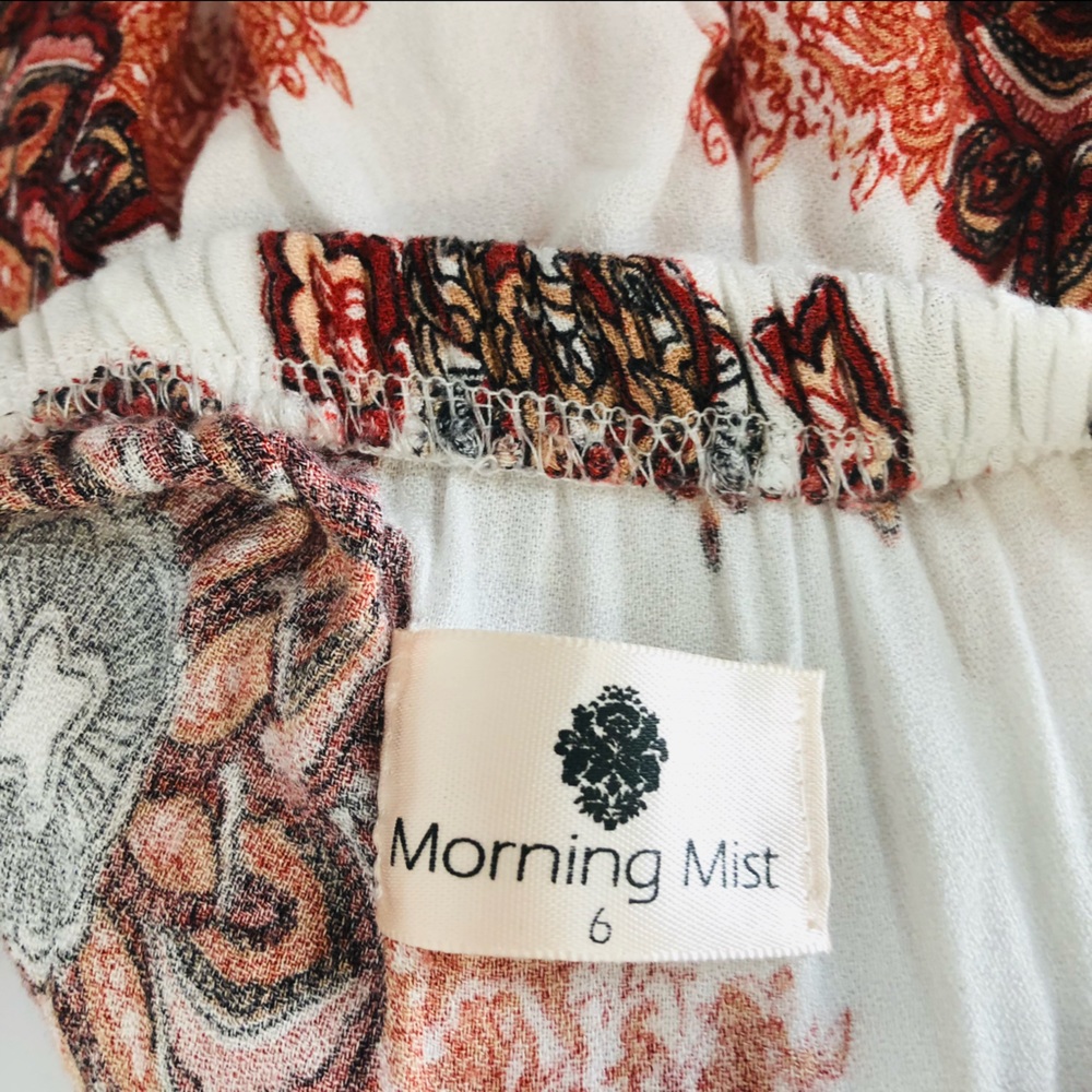 Beautiful Boho Printed Off Shoulder Maxi Dress with Flounced Ruffle Hem 6 - Picture 10 of 10